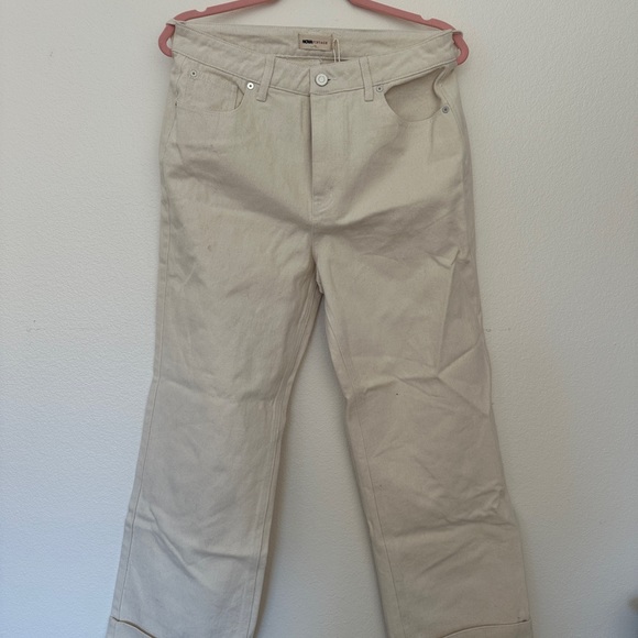 Fashion Nova — Nina High Rise Straight Leg - Cream size 29 - Picture 4 of 6